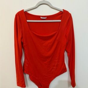 ReoRia Orange Long Sleeve Bodysuit